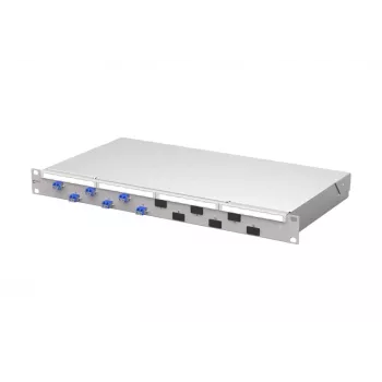 METZ CONNECT VIK 6xLC-Duplex OS2 vienmodas optiskās šķiedras modulis, 12 šķiedras, PC pulējums, gaiši pelēks 1504507406-F