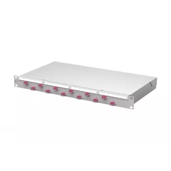 METZ CONNECT VIK 12xLC-D OM4 optiskās šķiedras patch panelis 1U 24 šķiedras 1504507512-F