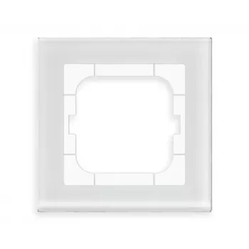 MDT stikla rāmis 1 moduļa balts 63 mm moduļiem BE-GTR163W.01