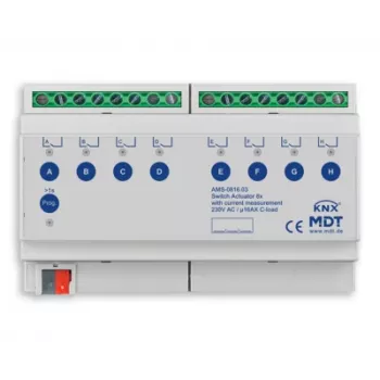 MDT AMS-0816.03 KNX komutācijas aktulators, 8 kanālu, 16 A, 8 TE
