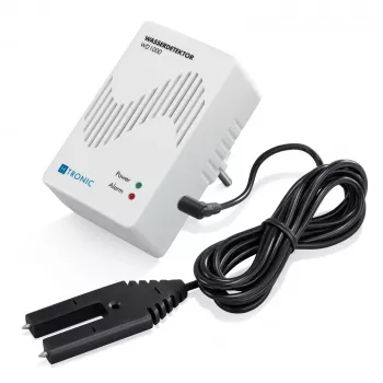 H-Tronic 1114720 ūdens noplūdes detektors ar ārējo sensoru, 230V AC, skaņas signalizācija 85 dB, releja izeja, 2 m sensora kabelis