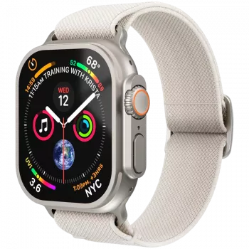 VONMÄHLEN Classic Nylon Loop siksniņa Apple Watch 40/41/42mm, krēmkrāsā