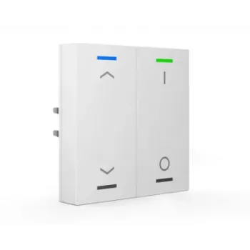 MDT BE-TAL63T2.C1 KNX spiedpogu sensors 2-kāršu RGBW, Studio White spīdīgs