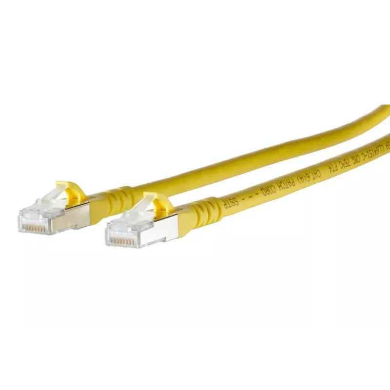 METZ CONNECT 1308450377-E Cat6a S/FTP tīkla kabelis, dzeltens, 0,3 m
