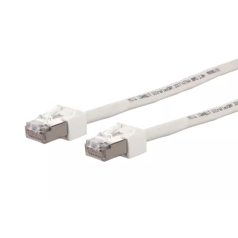 METZ BTR 13084V7588-E Ultraflex500 Cat.6A S/FTP komutācijas kabelis RJ45 balts 7,5m