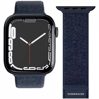 VONMÄHLEN Fitness Loop 2 viedpulksteņa siksniņa 44mm, 45mm, 46mm, 49mm korpusiem, viens izmērs, tumši zila
