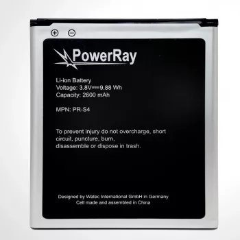 PowerRay akumulators PR-S4 Samsung Galaxy S4, 2600 mAh, bez iepakojuma