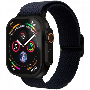 VONMÄHLEN Woven Loop austiņa 44/45/46/49mm Apple Watch, Navy Black