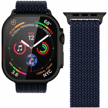 VONMÄHLEN Woven Loop austiņa 44/45/46/49mm Apple Watch, Navy Black