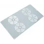 IT-BUDGET 19 inch 6U ventilācijas panelis 4 ventilatoriem 120x120 mm gaiši pelēks 90ITBSRK19XNOFAN4G