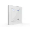 MDT BE-GTL20W.A1 Stikla spiedpoga II Light 2-kāršu RGB-W balta žalūziju/aizkaru vadība