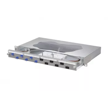 METZ CONNECT optiskās šķiedras savienojumu paneļa ieliktnis 6xLC-D OS2 1U 19 inch statīvā 1504697406-F