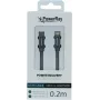 PowerRay USB-C uz Lightning datu kabelis 0,2 m tekstila pelēks PR-DCCL020TGY