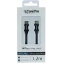 PowerRay USB-C uz Lightning MFi pīts datu un uzlādes kabelis 1,2 m melns PR-DCCL120TBK