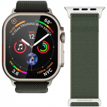 VONMÄHLEN Classic Nylon Loop 44, 45, 46, 49mm One Size, olīvu