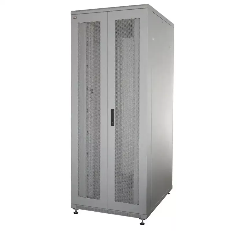 IT-BUDGET 19 inch servera skapis SRK 42U 800x1000 mm perforētas dubultdurvis gaiši pelēks 90ITB19SRK42810DTGN