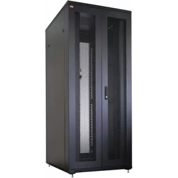 IT-BUDGET 19 inch Server Rack SRK pilns komplekts 42U 800x1000 mm perforētas dubultdurvis priekšā un aizmugurē, 4 aktīvie ventilatori, PDU, plaukti, salikts, melns 99ITB19SRK42810DTSM