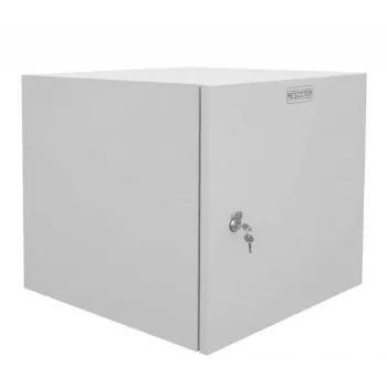 IT-BUDGET 19 inch sienas montāžas tīkla skapis Easy - masīvas tērauda durvis - 12U - platums 600 x dziļums 600 mm - lokšņu tērauds - gaiši pelēks (90RR19CWV1266MG)
