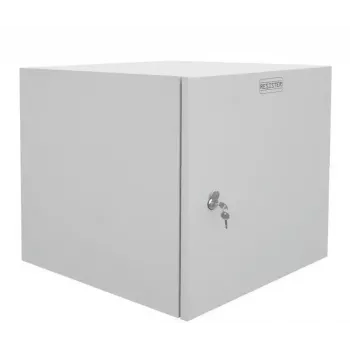 IT-BUDGET 19 inch sienas montāžas tīkla skapis Easy - masīvas tērauda durvis - 12U - platums 600 x dziļums 600 mm - lokšņu tērauds - gaiši pelēks (90RR19CWV1266MG)