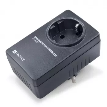 H-Tronic 1114730 Ieslēgšanas strāvas ierobežotājs SCL 3680 IP20, 16 A, 3680 W, Schuko spraudņa tipa, melns