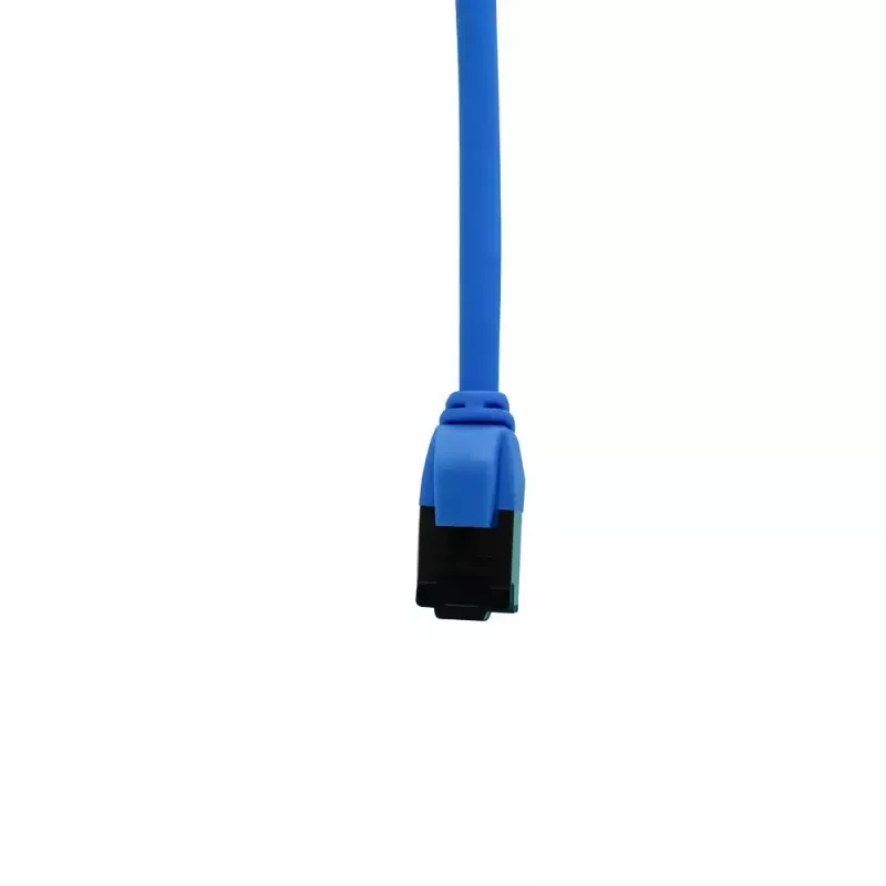 IT-BUDGET Cat.8.1 slaidais Ethernet tīkla kabelis, S/FTP, 40Gbps, 2000MHz, LSZH, PoE+, zils, 0,5m 90ITBSLIM81PK050B