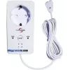 M-E MODERN-ELECTRONICS ME WA-5 ūdens detektors ar iebūvētu kontaktligzdu, 230V, 2m sensora kabelis, skaņas signāls >85dB, sarkana LED, Schuko kontaktligzdas pārslēgšana 16A