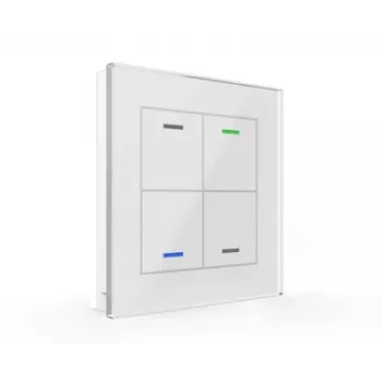 MDT BE-GTL40W.01 Glass Switch II Light 4-kāršu stikla slēdzis, balts