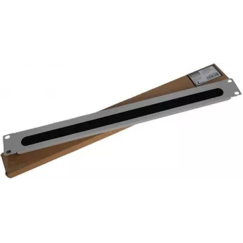 IT-BUDGET 19 inch kabeļu caurejas panelis ar suku, 1U, 415x20 mm atvere, gaiši pelēks 90ITBKDFPB1HEG