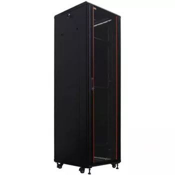 IT-BUDGET 19 inch Server Rack SRK - 42U - 600x1000 mm - Stikla/Tērauda durvis - Flatpack - Melns 90ITB19SRK42610GSN