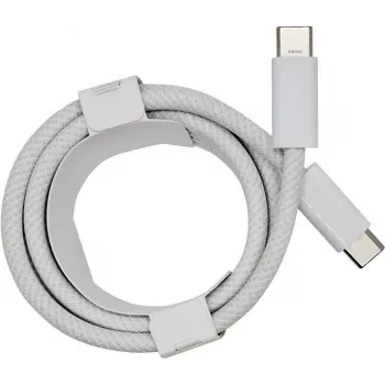 PowerRay USB-C uz USB-C 240W neilona pīts kabelis, 2m, balts, bez iepakojuma 4260357351163