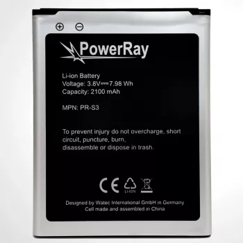 PowerRay akumulators PR-S3 Samsung Galaxy S3, 2100 mAh, bez iepakojuma