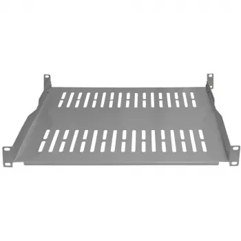 IT-BUDGET 19 inch statīva plaukts / aprīkojuma paplāte - 80 kg slodze - 350 mm dziļums - dziļuma regulēšana - gaiši pelēks (90ITB19FBX350G)