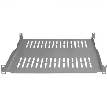 IT-BUDGET 19 inch statīva plaukts / aprīkojuma paplāte - 80 kg slodze - 350 mm dziļums - dziļuma regulēšana - gaiši pelēks (90ITB19FBX350G)