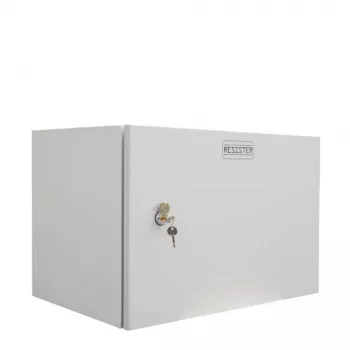 IT-BUDGET 19 inch sienas tīkla skapis Easy - masīvas metāla loksnes durvis - 6U - W 600 x D 400 mm - lokšņu tērauds - gaiši pelēks (90RR19CWV664MG)