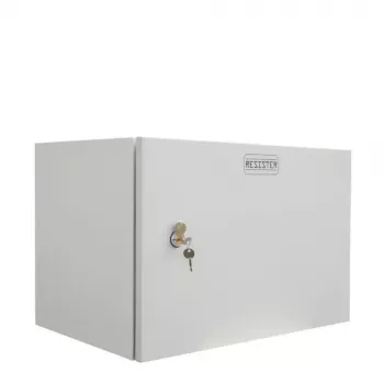 IT-BUDGET 19 inch sienas tīkla skapis Easy - masīvas metāla loksnes durvis - 6U - W 600 x D 400 mm - lokšņu tērauds - gaiši pelēks (90RR19CWV664MG)