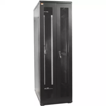 IT-BUDGET 19 inch Tīkla skapis SRK - 42U - 600x800 mm - Perforētas dubultdurvis priekšā un aizmugurē - Salikts - Melns 99ITB19SRK4268DTSNM
