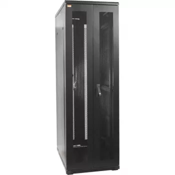 IT-BUDGET 19 collu serveru skapis SRK - 42U - 600x1000 mm - perforētas dubultdurvis priekšā un aizmugurē - samontēts - melns 99ITB19SRK42610DTSNM