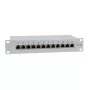 IT-BUDGET 10 collu patch panelis - ekranēts - Cat.6A - 500MHz - 12 portu RJ45 - PoE+ savietojams - 1U - pelēks (90ITB10PP6AG)