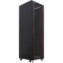 IT-BUDGET 19 collu serveru skapis SRK - 42U - 600x1000 mm - Stikla/masīva tērauda durvis - Samontēts - Melns 99ITB19SRK42610GSNM
