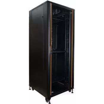 IT-BUDGET 19-serveru skapis SRK 42U 800x1000 mm ar stikla/tērauda durvīm, melns, salikts