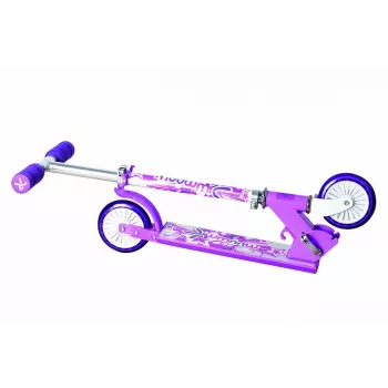 MUUWMI KiddyScooter Racing 3 riteņu bērnu skrejritenis, rozā