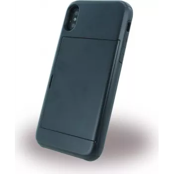 CYOO Slid Style cietais vāciņš ar kartes nodalījumu Apple iPhone X - melns