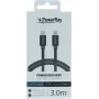 PowerRay USB-C uz Lightning pīts kabelis 3 m, tekstila pelēks PR-DCCL300TGY