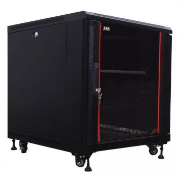 IT-BUDGET 19-Server Rack SRK - 12U - 600x1000 mm - stikla/tērauda durvis - samontēts - melns 99ITB19SRK12610GSNM