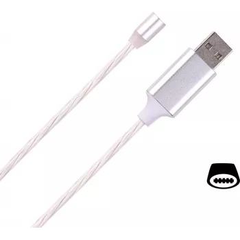 CYOO Flow Light Magnet USB Type-C kabelis 1m balts ar LED uzlādi un datu pārraidi CY121476