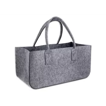Schramm NEW-4543 tumši pelēks filca malkas nešanas un uzglabāšanas grozs 50x25x25 cm
