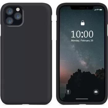 CYOO Premium šķidrā silikona futrālis Apple iPhone 12 Pro Max 6,7 collu - melns - ciets (CY121878)