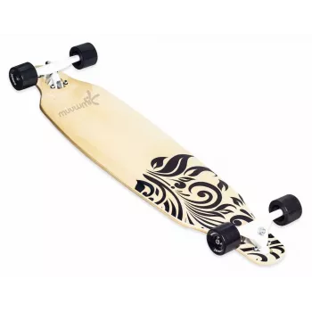 MUUWMI AU 559 Longboard skrituļdēlis, 8 slāņu kļavas klājs, ABEC 7 gultņi, 70mm riteņi, koks