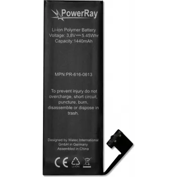 PowerRay akumulators PR-616-0613 iPhone 5, 1440 mAh, bez iepakojuma