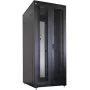 IT-BUDGET 19 collu serveru skapja komplekts, 42U, 800x1000 mm, perforētas dubultdurvis priekšā un aizmugurē, 4 aktīvie ventilatori, PDU, plaukti, flatpack, melns 90ITB19SRK42810DTS